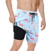Shorts masculinos Brand Beach Summer Summer Quick Dry Swimsuits Man Swim Turncos Surf Swimwear Male Athletic Running Gym calças de ginástica