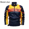 Hommes Vestes Bomber Veste 2023 Moteur En Cuir Hommes Hiver Polaire Coloré Moto Vintage Biker Et Manteaux