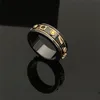 Designer merk ringen vrouwen 18k goud vergulde kristal trouwring vrouw sieraden titanium staal gegraveerde brief verlovingsringen voor bruiloft