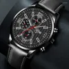 Armbanduhren Top Uhr für Herren Mode Sportuhren leuchtendes Leder Herren Digitaluhr Chronograph Saphirspiegel verzieren
