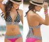 Projektantka Polka Drop Printing Fashion bikini damskie dzielone stroje kąpielowe bikini t -koszulki