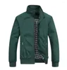 Men's Jackets 2023 Solid Thick Coats For Man Slim High Quality Stand Collar Warm Winter Bomber Jacket Men