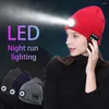 Berety LED wielofunkcyjny ocieplający kapelusz Wysokiej jakości miękki oddychający wygodny dla na zewnątrz działający fitness