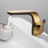 Rubinetti per lavandino del bagno CROMO Rubinetto per lavabo nero/bianco/oro Miscelatore per lavabo in ottone Vaso quadrato Maniglia singola Montaggio su piano Acqua fredda