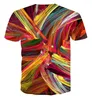 Heren t shirts 2023 trendy t-shirt geometrisch vierkante heren eenvoudig kleuren shirt 3d cool uniek printing s-6xl