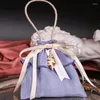 Gift Wrap Creative Cloth Bag Iridescence Silver Silk Tying Ribbon Leaf Wedding Party Candy Jewelry Receiving B054D