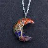 Chains Necklaces & Pendants Winding Moon Natural Stone Necklace Handmade Tree Locket For Women Big Name