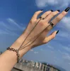 Chain Bracelet Ring One Piece Ring Men's and Women's Hip Hop Punk Ring
