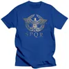 Herren T-Shirts SPQR Roman Empire Standard Shield T-Shirt Crewneck Picture Custom Mans Retro US-Größe S-6XL Big