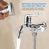 Kökskranar ABS Tvättmaskin kran diskbasket Basin vattenkran med dubbel spouthandle g1/2 svanshandtag