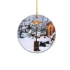 Décorations de Noël Tree Amosphère chauffage créatif réaliste décoration de pendentif en bois réaliste pour les décors de la maison Année 2023