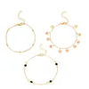 Charm Bracelets 3PCS/Set Mode Schmetterling Goldfarbe Insekt Tier Charms Frauen Gilrls Freund Schmuck 21cm - 23cm lang 1set