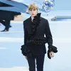 Men's Suits Suit Jacket Lace Design European And American Fashion Trend Large Black Personalized Dance Performance Top