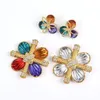 Brooches Medieval Vintage Jewelry Court Style Ear Clip Brooch Women's Corsage Micro Inlaid With Zircon Pins Decorative Suit