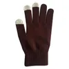 Cinq doigts gants unisexe hiver cachemire tricot silicone antidérapant épaissir chaud polaire bras magique chauffe-main tricoté long sans doigts
