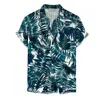 Men's T Shirts Mens Button Up Long Sleeve Dress Collar Print Short Shirt Casual Loose