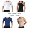 Herrstankstoppar Herrbantningskroppsformad Corset Vest Shirt Compression Budomen Mage Belly Control Slim Midjet Cincher Underwear Sports Vest 230506