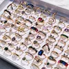 Band Rings 20st Lot Trendy Colorful Crystal Zircon For Women Girls Mix Design Luxury Fjäril Snake Finger Ring Jewelry 230506