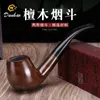 Smoking Pipes Dual purpose ebony portable men's hammer pipe, wooden pipe