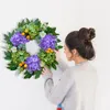 Decoratieve bloemen Zomerkransen voor voordeur lente krans buiten kunstmatige hortensia alle seizoenen binnenshuis thuis