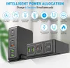 Bureau Portable 120W qc3.0 charge rapide multi port chargeur usb type c usb-c PD station de charge rapide pour plusieurs appareils