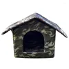 屋外防水のための猫のベッド野良ベッド猫の家暖かい冬のペット洞窟テントドロップ