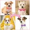 Köpek yakaları 5pcs güzel evcil hayvan yaka tamamen eşleştirilmiş boyun daire rahat kalp desen kedi bowknot giydirme