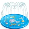 Sand Play Water Fun 100170 cm kinder buitenlucht plezier speelgoed kinderen opblaasbaar ronde water splash game zwembad spelen splash pad courtyard Water Spray Pad 230506