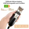 Hårtrimmer Professionell hårtrimmer Digital USB -laddningsbar hårklippare för män Haircut Ceramic Blade Razor Hair Cutter Barber Machine 230508