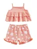 Наборы одежды рожденная маленькая девочка одежда с твердым цветом рюши