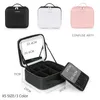 Sacs À Cosmétiques Cas Smart LED Trousse De Maquillage Avec Miroir Grande Capacité Professionnel Étanche En Cuir PU Voyage Cosmétique Cas Pour Femmes 230508