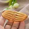 Bangle luxe open manchet 24k topkwaliteit Dubai Bangles Gold Color For Women Girls vrouw bruid armband sieraden cadeau