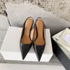 Sandały 2023 Letnia moda spiczaste palce butów butów kwiat seksowne obcasy oryginalne skórzane chaussure femme rozmiar 35-40