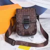 Män totes mode casual designer lyx klaff dubbel telefonpåse kor kropp messenger väskor axelväskor handväska handväska