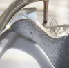 Rene Cleo Offene Toe Sandalen Kristall verschönerte Spiralpackung um Sandalen Twining-Strass Sandalen Frauen Top-Qualität echtes Leder-Stiletto-Heels Schuhe 35-43