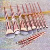 Ferramentas de maquiagem ZZDOG 12pcs Profission Brilliant Diamonds Makeup Brushes Definir Fundação de Cosméticos para Cabelo de Cabelo de Cabelo