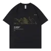 QNPQYX Nouveaux Hommes T-shirt Hip Hop Streetwear Japonais Kanji Harajuku Drôle Chat T-Shirt D'été À Manches Courtes Tops T-shirts Dessin Animé Imprimer T-shirts
