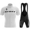 Radtrikot Sets Scott Fahrräder Set MTB Herren Maillot Sommer Zyklus T-Shirt Trägerhose Anzug Triathlon Mountainbike Kleidung 230508