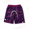 Moda Masculina Shorts Designer Verão Calças de Praia Impressão de Tubarão Padrão de Camuflagem Impressão Solta Streetwear Tamanho Asiático M-3XL