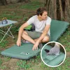 Aufbewahrung von Outdoor-Pads Camping Isomatte mit Kissen Ultraleichte aufblasbare dicke 4-Zoll-Isomatte für Rucksacktouren Wandern Luftmatratze Eingebaute Pumpe P230508