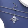 Naszyjniki wiszące Dawapara magiczny węzeł wiccan naszyjka czarownice pogańskie symbol Ochrona amulet biżuteria ze stali nierdzewnej