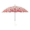 우산 접이식 꽃 여름 우산 비에 우아한 고급 곡선 우산 UV 보호 여행 골프 강한 파라솔 우산 WH100YH 230508