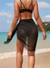 Women's Swimwear Summer Ladies Sarong Beach Wrap Dress Sunscreen Shl Chiffon Cover Up Skirt Sheer Bikini 50cm*180cm Y23