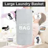 Organization 70L 28" 600D Oxford Fabric Laundry Basket Waterproof Collapsible Hamper Hanging Home Bag Storage Organizer Shoulder Strap Design