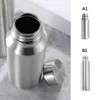 NOWOŚĆ 650 ml/1000 ml ze stali nierdzewnej Sport Sport Butelka do wody w Rugged Water Cup Metal Flask Prace Camping Sports Gym