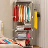 Hangers Metal Iron Coat Rack Floor Standing Clothes Hanger Bedroom Furniture Hanging Storage WY815