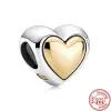 925 dijes de plata esterlina para cuentas de joyería pandora Angel Mom Family Heart serie Shine Bead Pendant