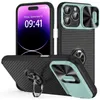 Slim Armor Triangle Design Phone Cases for iPhone 13 Pro Max 13Pro 13Promax Magnet Car Mount Finger Ring Kickstand Cover Sliding Camera Protection