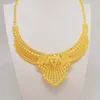 Ketting oorbellen set Afrikaanse sieraden grote Dubai Ethiopische 24k gouden kleur sieraden oorbel armband voor vrouwen bruids choker groothandel