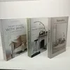 Decorative Objects Figurines 3pcsSet Fashion Fake Books Decoration Luxury Decorative Book Designer Living Room Decoration Simulation Books 230508